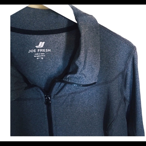 JOE FRESH Active Zip Jacket With Long Sleeves & Pockets Charcoal Grey Size XL - Picture 5 of 8
